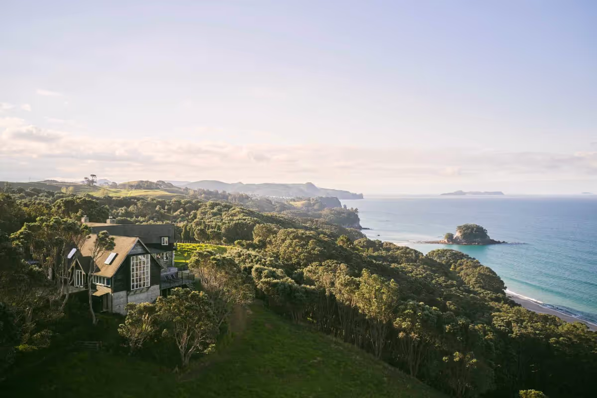 Aerial of Hillbrook Estate on its peninsula